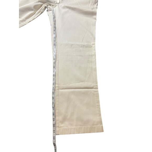 L.L.Bean Classic Fit Cream Cotton Pants Size 16 M/T - Picture 5 of 11